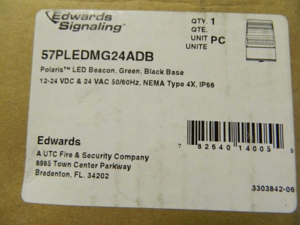 Edwards LED Green Flashing Steady Light 24 VAC/VDC 4X NEMA Rated 57PLEDMG24ADB