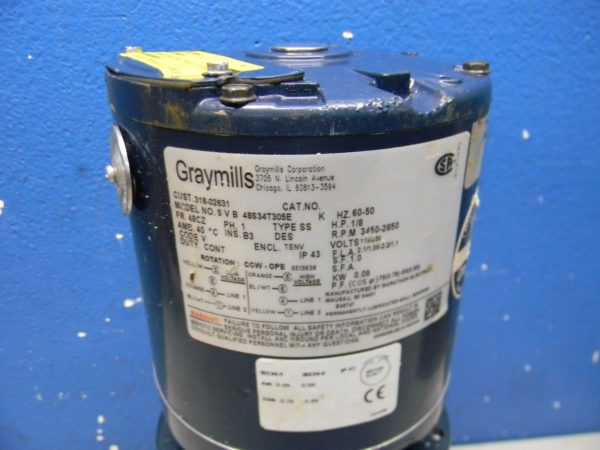 Graymills Immersion Recirculating Pump 115/230V 1PH 1/8HP Non-Functional FM68HA