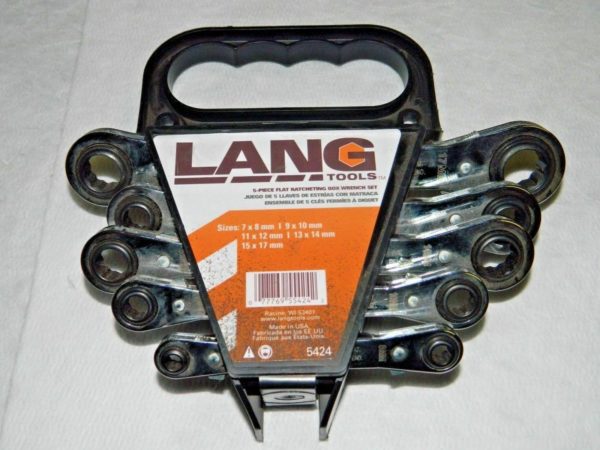Lang Tools 12 Point Wrench Set 7 x 8 to 15 x 17mm Handle Qty. 5 Pieces 5424