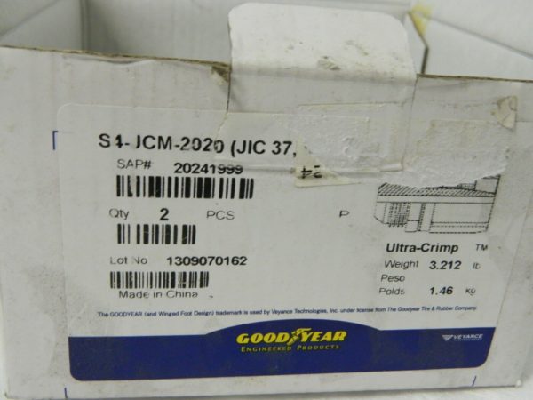 Goodyear Male JIC Ultra-Crimp Hydraulic Fitting 1-1/4"x1-1/4" Qty 2 S4-JCM-2020