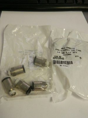 Parker 3/8" OS Diam 1/8 NPT Nickel Plated Brass PTC Tube Male Connector QTY 10