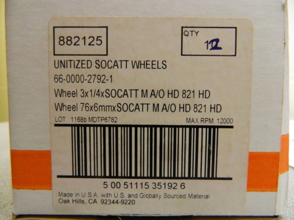 Standard Abrasives Unitized Socatt Wheels 12 Pack 882125