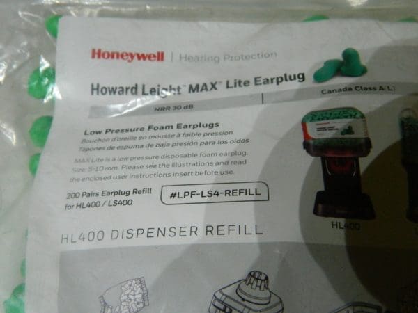 Honeywell Disposable Earplug 30 dB Earplugs QTY 200 02972859