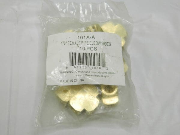 CERROBRASS Industrial Pipe Female Tee: 1/8″ Female Thread, FNPT Qty 10 P-101X-A
