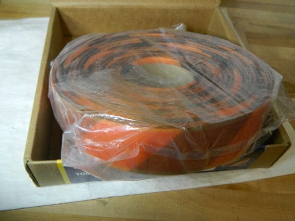 Brady ToughStripe Max Floor Marking Tape 2"W x 100'L Vinyl Black/Orange 170081