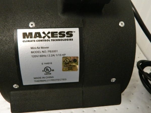 Maxess Blower Fan 5-3/4" Blade Direct Drive 1/15 hp 300 CFM CED4638