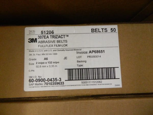3M Trizact Cloth Belts qty 50 2 In X132 In Film-Lok Full-Flex 51206