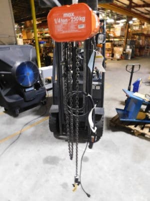 Columbus McKinnon Electric Hoist: 0.25 Ton Working Load Limit 2401-10 FT