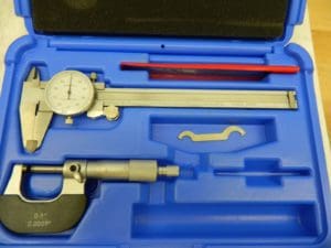 3 Piece, Machinist Caliper and Micrometer Tool Kit 0636704 IN CASE
