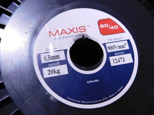 Maxis EDM Brass Wire 0.30mm Diameter, 900N/mm2 HB12440-F