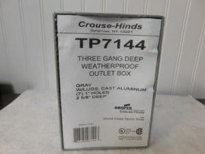 Cooper 3-Gang Weatherproof Outlet Box TP7144