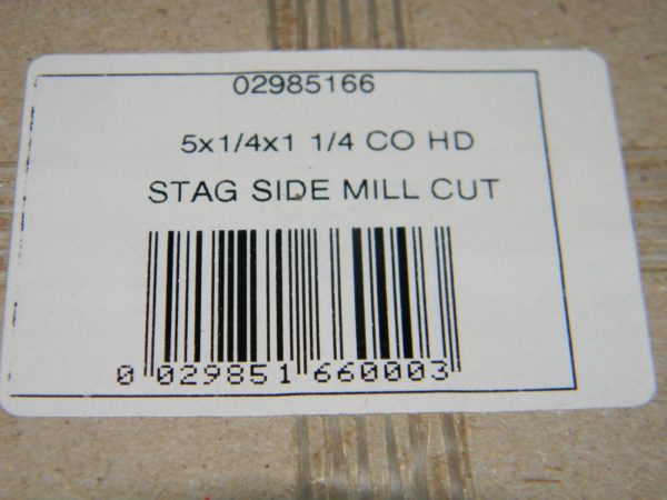 Precision Cobalt Side Milling Cutter 5" x 1/4" x 1-1/4" Staggered 24T 6600033