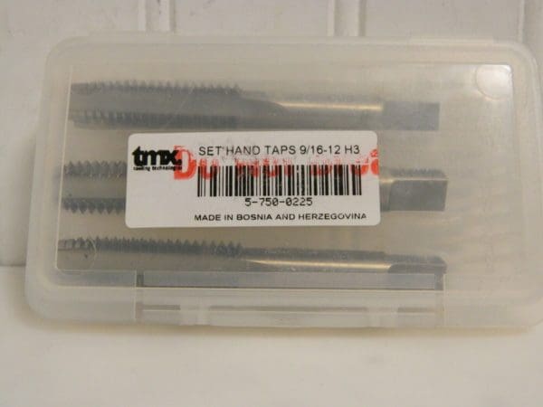 TMX HSS Tap Set 9/16-12 UNC 4 FL Bottoming Plug & Taper Qty 3 5-750-0225