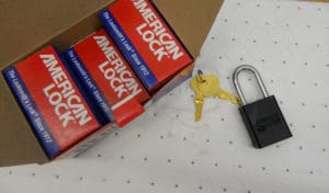 AMERICAN LOCK Lockout Padlock Keyed Alike Aluminum pack of 6 A1106KABLK37465