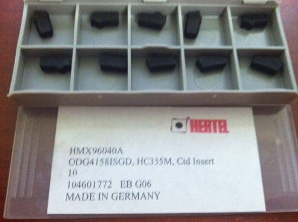 Hertel Indexable Carbide Milling Inserts ODG41581SGD HC335M Qty. 10 #HMX96040A