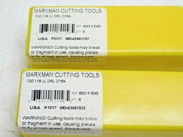 Marxman Cutting Tools Jobber Drills HSS 27/64" 118° 330118 Qty 12 80156