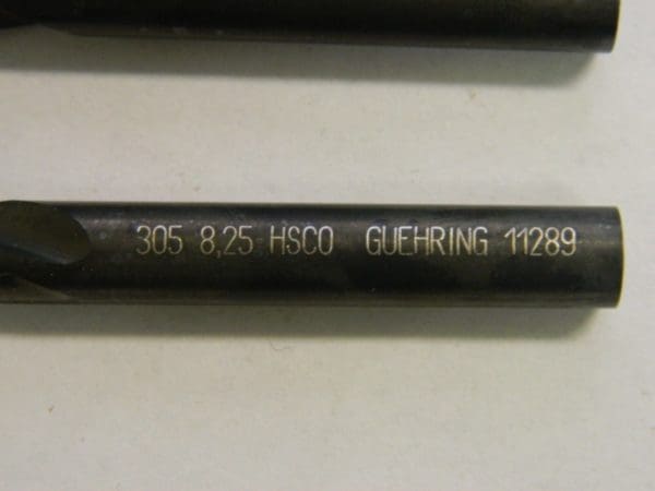 Guhring 8.25 mm 118° Steam Oxide Coated Cobalt Jobber Drill QTY 5 9003050082500
