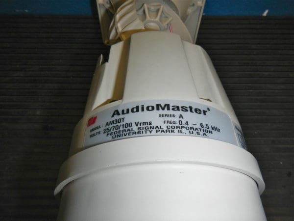 Federal Signal AudioMaster Public Address Speaker 25/70/100 VRMS 30W AM30T
