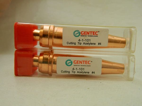 Gentec Cutting Torch Tips No. 4 Acetylene 2-1/2 to 3" QTY 2 02730026