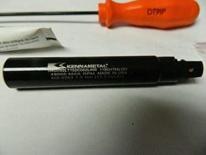 Kennametal 5/8" Cut Diam Cylindrical Shank, 4" OAL Indexable Shoulder End Mill