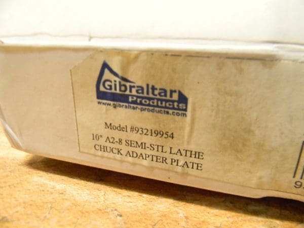 Gibraltar Adapter Back Plate for 10" Lathe Chucks A2-8 Mount
