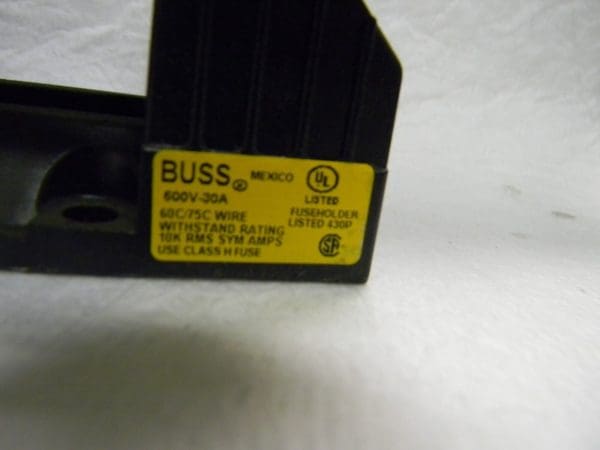 Cooper Bussman AWG 600 VAC/VDC 30 Amp Screw Mount Fuse Block QTY 2 H60030-2CR