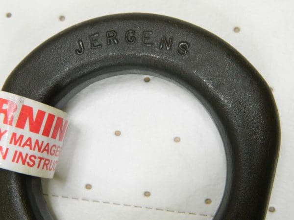 JERGENS Forged Center Pull Hoist Ring: 2,500 lb Working Load Limit 23910