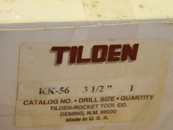 Tilden Masonry Drill Bit 3-1/2" X 3/4" Removable Shank KK-56