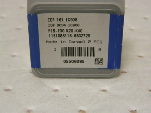 Iscar Replaceable Drill Tip IDP 0.634" Diam Grade IC908 140° 2 PCS 05506095