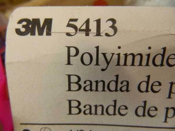 3M Polyimide film tape 2pk AMBER 1/2IN X 36YD 70-0160-3920-1