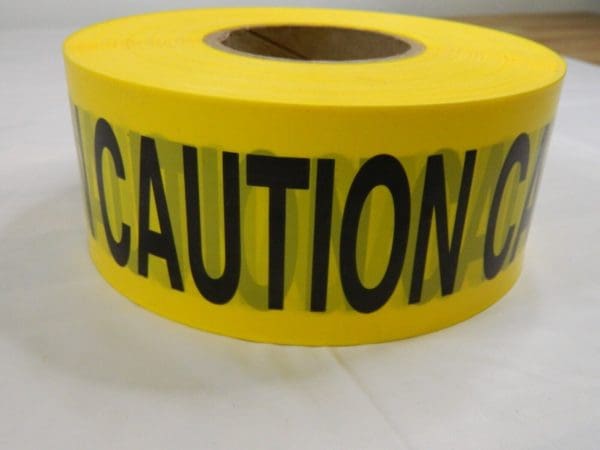 1,000' Long x3″ Wide Roll Black&Yellow Barricade Tape Polyethylene 9905016134244