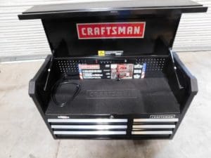 CRAFTSMAN Top Tool Chest: 6 Drawers 16″ OAD 24.7″ OAH 41″ OAW CMST98269BK