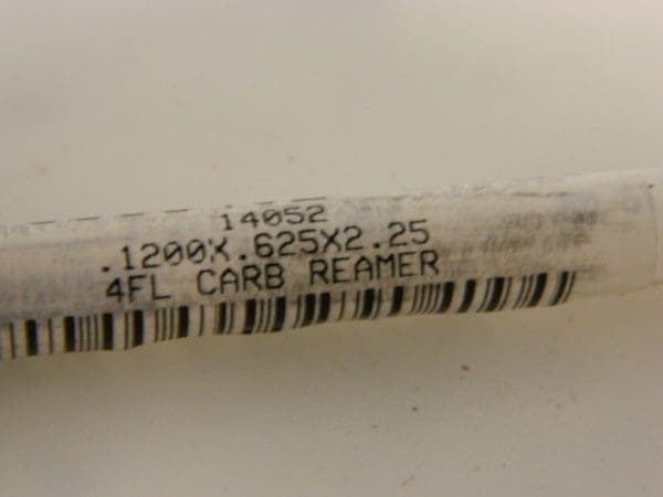 Fullerton Carbide Reamer .1200x .625x 2.25 4FL Qty 2 14052