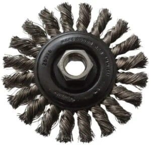 Osborn 4" OD 5/8-11 Arbor Hole Knotted Stainless Steel Wheel Brush QTY 2 26717