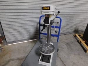ENCO Floor Drill Press: 12.9921″Swing 3/4 hp Step Pulley Drive 115 V ZJ4116