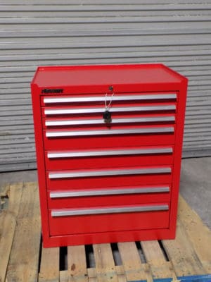 Kennedy Roller Cabinet Tool Box 8 Drawer 39" x 27" x 18" Steel Red 378XR
