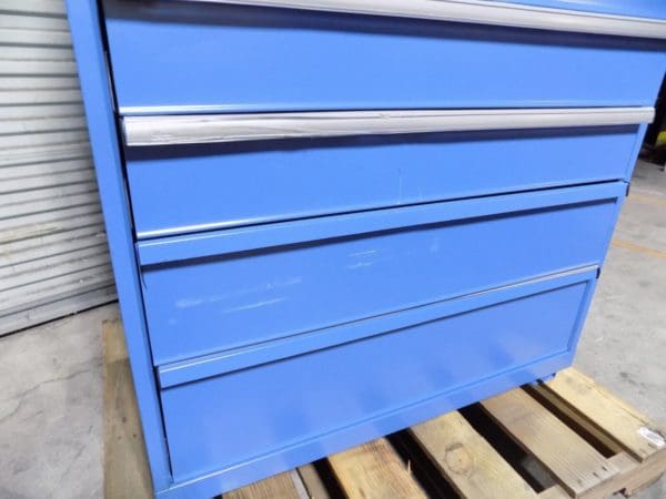 Lista 10 Drawer Modular Storage Cabinet 59 x 40 x 22 Steel Blue DAMAGED