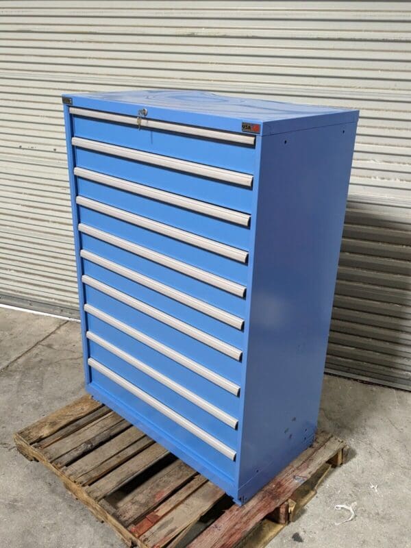 Lista Modular Storage Cabinet 10 Drawer 59 x 40 x 22 Steel Blue DAMAGED