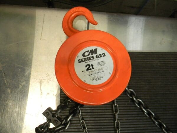 CM Series 622 Manual Hand Chain Hoist 2 Ton Load Capacity 20 Ft. Lift