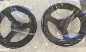 JERGENS Spoked Offset Handwheel 2pc : Cast Iron, Black Oxide Finish 34054