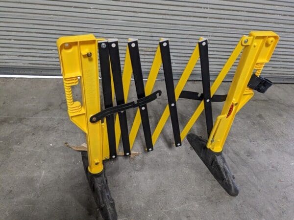 JSP SAFETY Barrier: 39″ High Polyethylene Frame Black & Yellow KAZ110-005-330