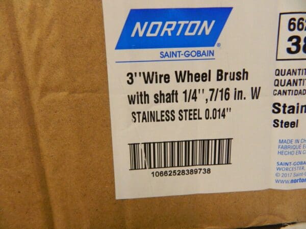 NORTON Wheel Brushes qty 13: 3″ Wheel Dia, Crimped 66252838973
