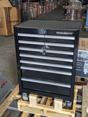 Pro Source Tool Box Roller Cabinet 7 Drawer 39 x 26 x 18 Steel Black