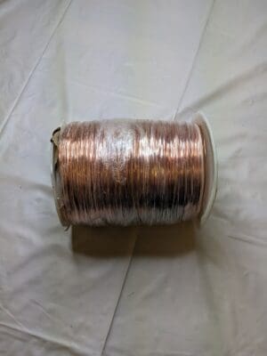 Copper Bus Bar Wire, 16 Gage, 0.0508″ Diam x 1,890' L, Bare UAXV16 DAMAGED SPOOL