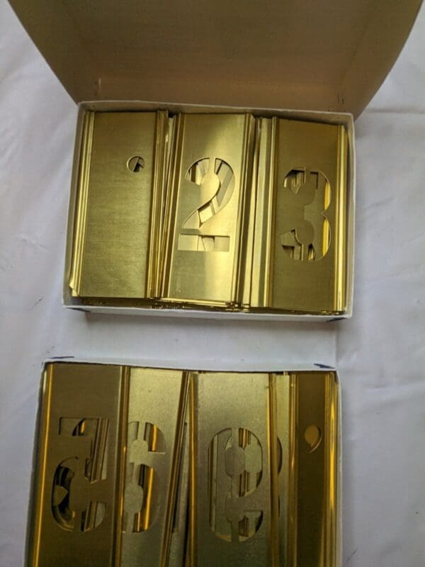 C.H. Hanson 2 Inch Character Size, Brass Stencil 2 SETS INCOMPLETE 10151