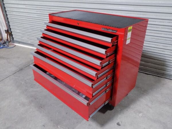 Pro Source Roller Cabinet Tool Box 6 Drawer 42" x 18" x 39" Steel Red