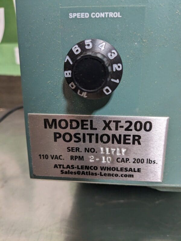 Atlas Welding Positioner 10" Table 200 lb Capacity 115v XT-200 Defective