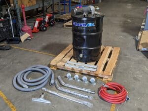 GuardAir Pneumatic Wet / Dry Vacuum Kit 55 Gal. Steel Drum 15 HP 89 CFM N551BCX