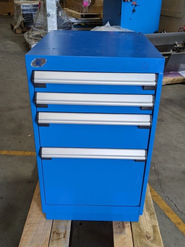 Rousseau Modular Storage Cabinet 4 Drawer 32 H x 18 W x 21 D Steel Blue