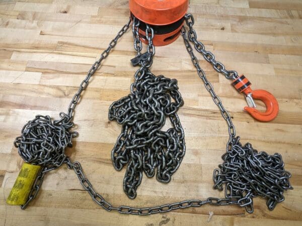 CM Hand Chain Hoist 2 Ton Working Load Limit 15 Ft Max Lift 622-A 2213A